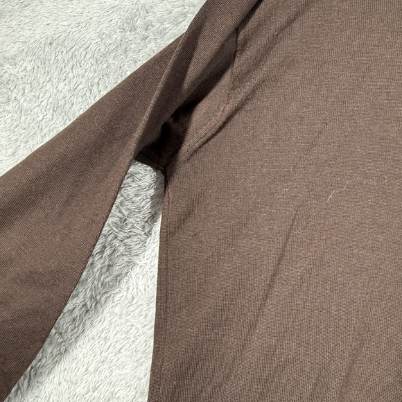 Versace Classic Vintage Men Merino‎ Wool 1/4 Sweater Made in Italy Size Xl Brown - Picture 5 of 11